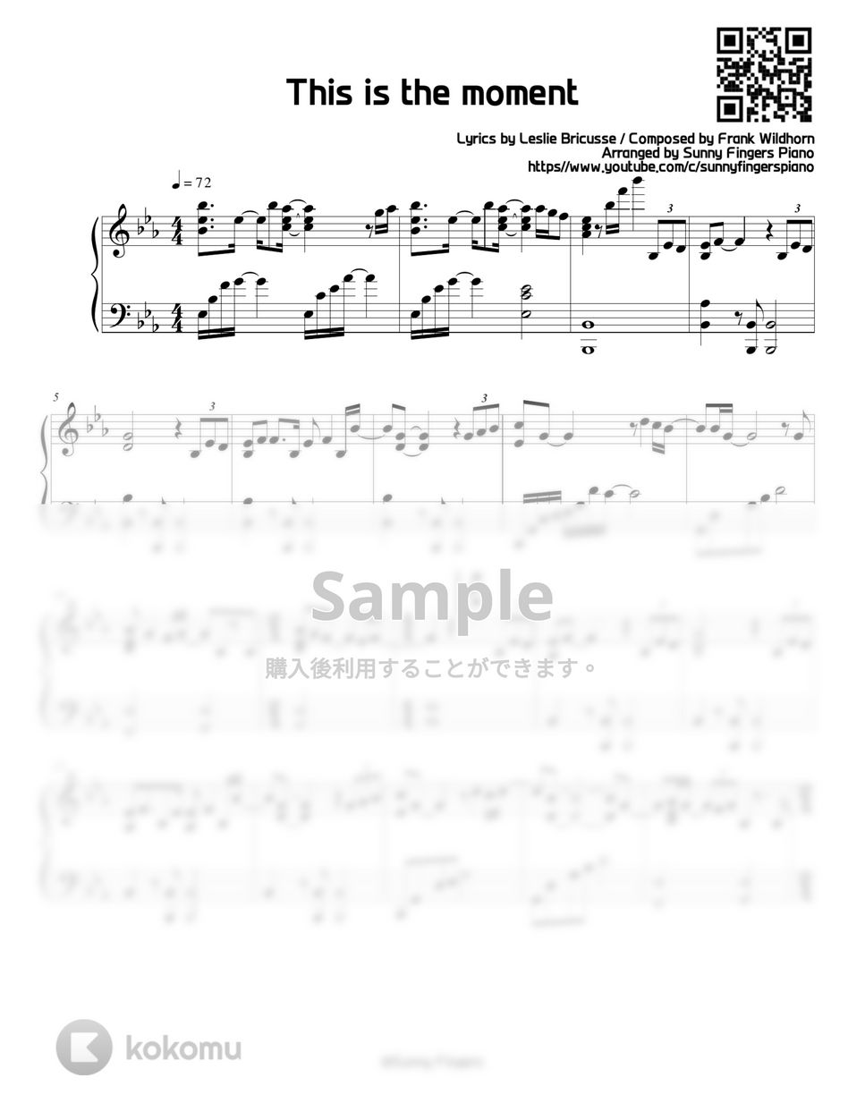 ジキルとハイド - This is the moment by Sunny Fingers Piano