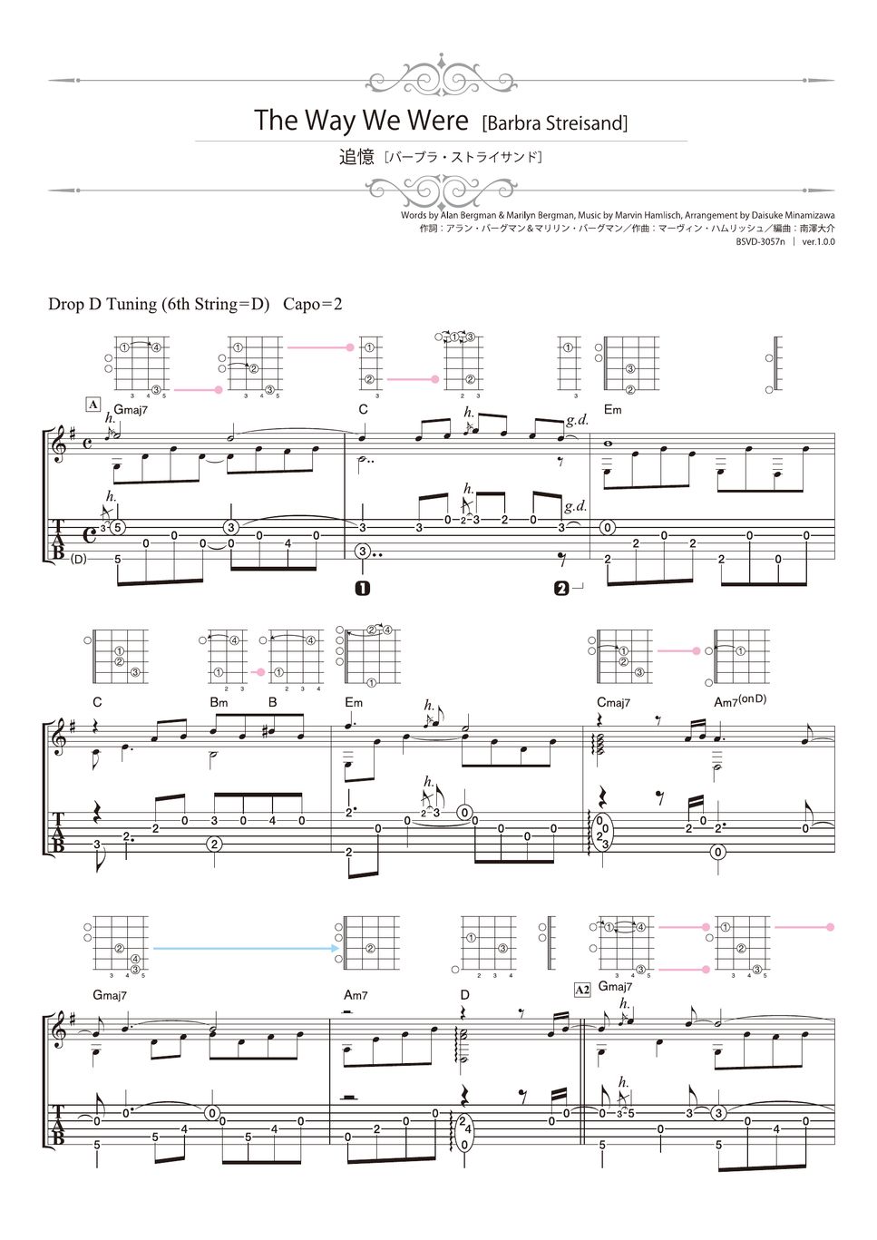 Barbra Streisand - The Way We Were (Solo Guitar) by Daisuke Minamizawa