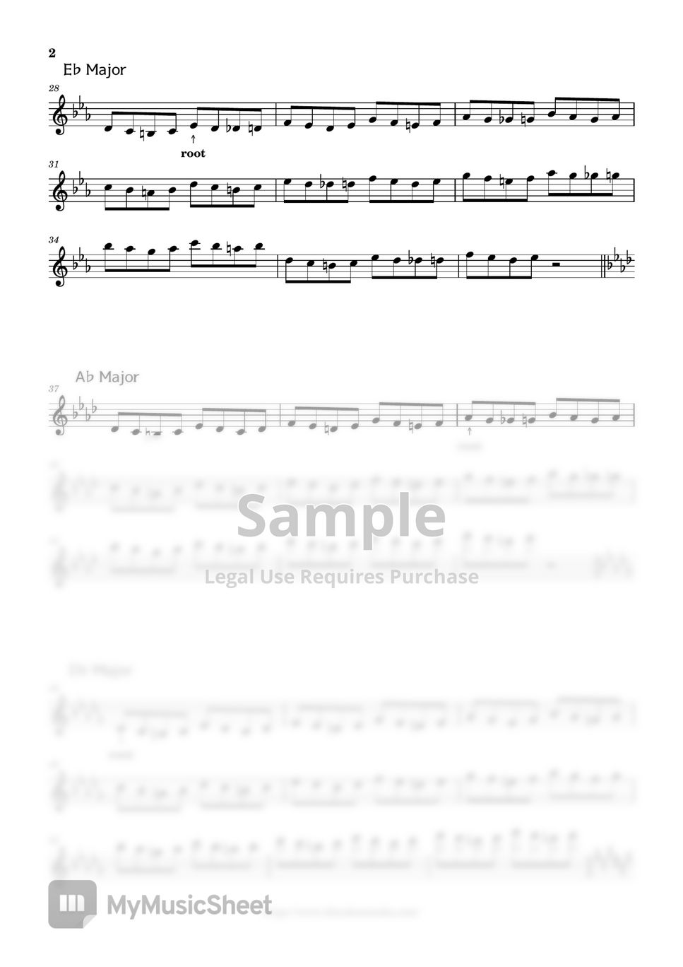 syzkah 【scale exercise】for Sax 〜CBB♭B〜 (Basic practice/CBB♭B) Sheets