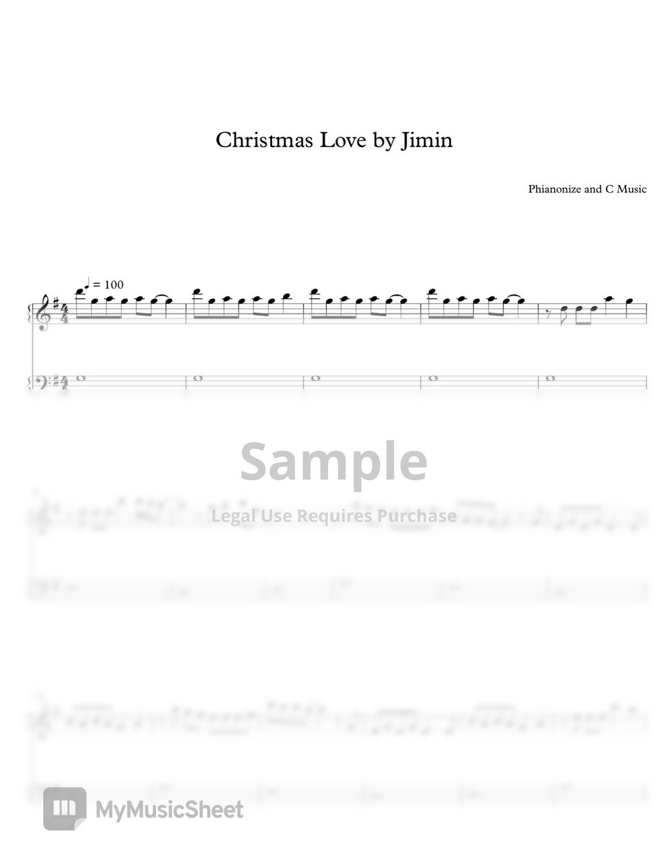 BTS Jimin (방탄소년단 지민) - Christmas Love (Easy Version) by Phianonize and C Music