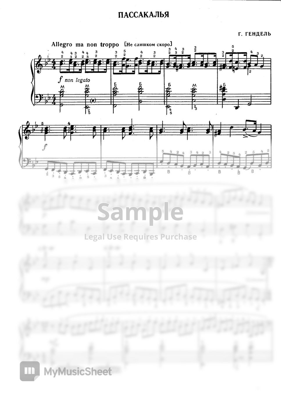 Handel - "Passacaglia" from Suite No 7 in G-minor