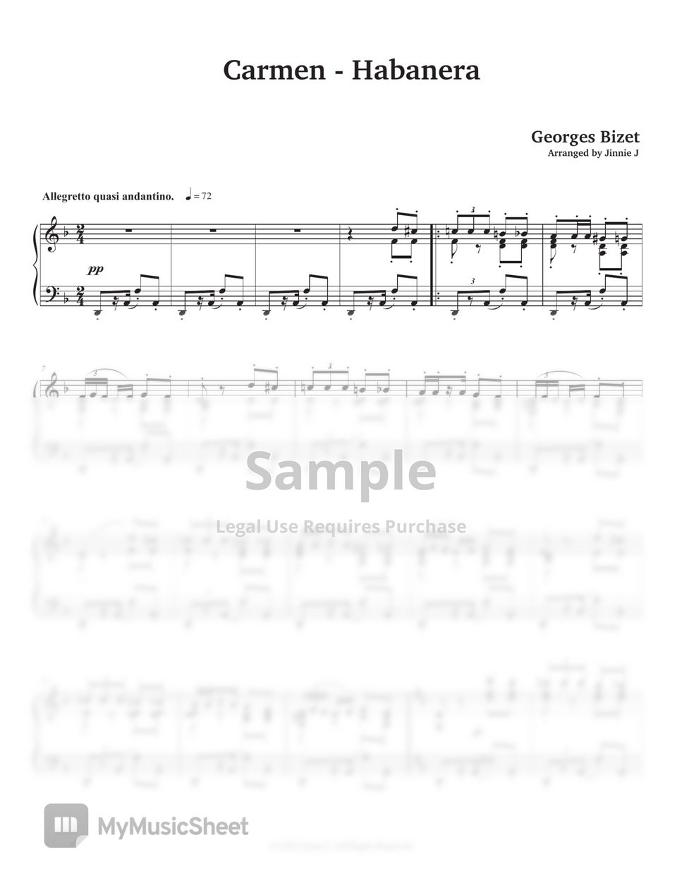 G. Bizet - Carmen Habanera Sheets By Jinnie J