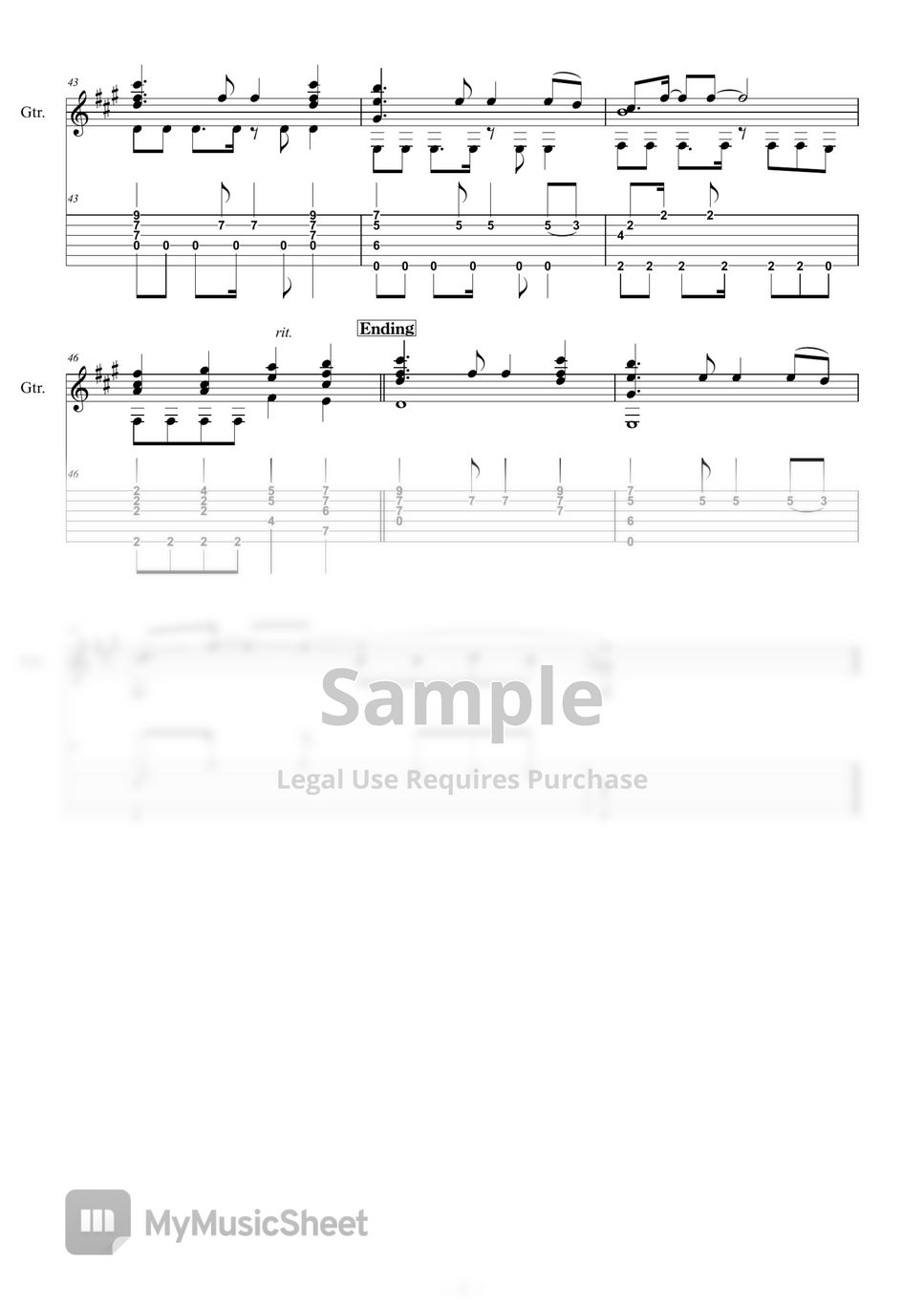 Spitz - 【ソロギターTAB譜】ロビンソン(スピッツ) Sheet Music