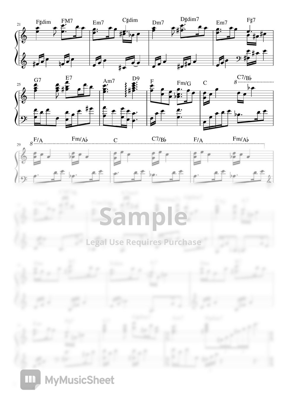 F.X Grueber - Silent Night Holy Night (CMajor Key) by RARA's PIANO STUDIO