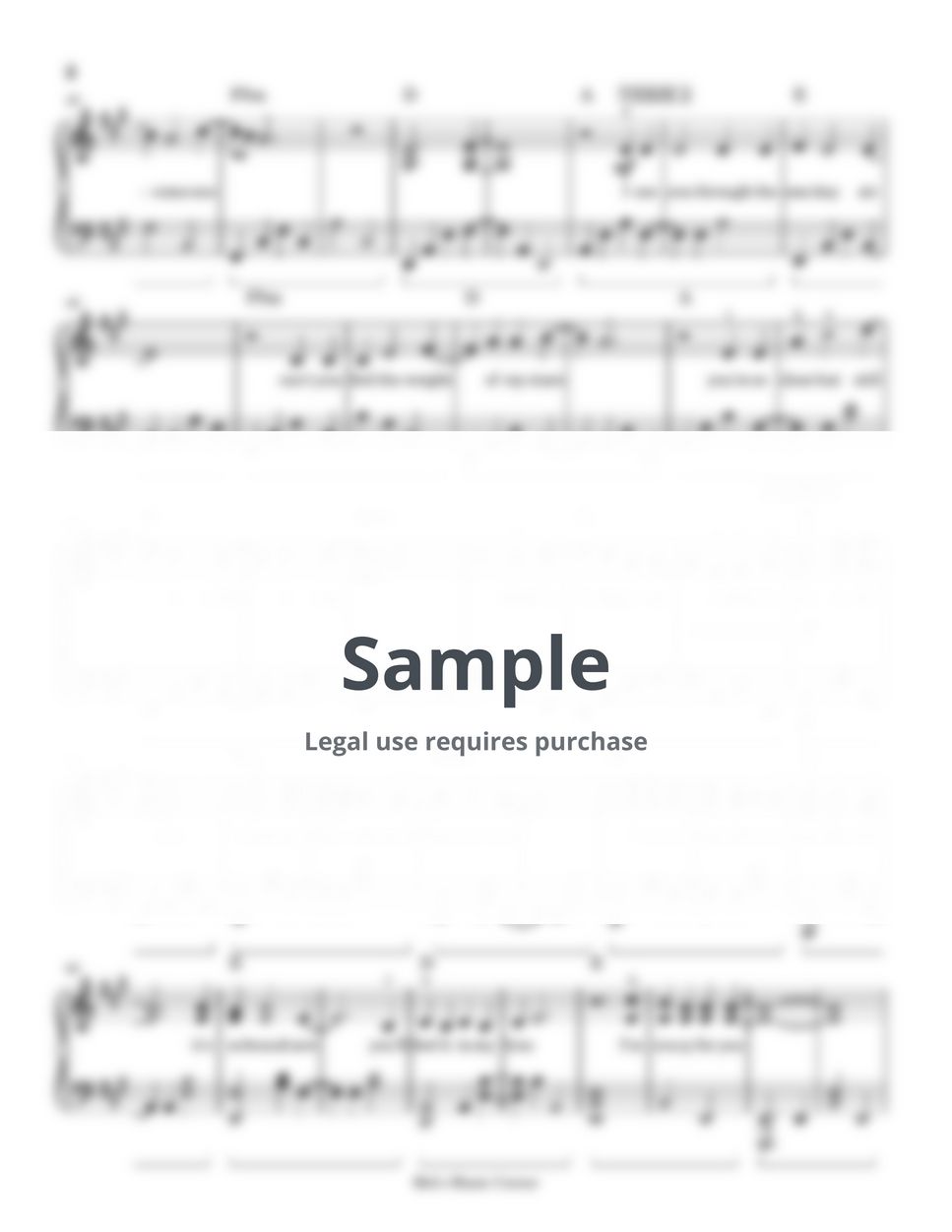 Madonna Crazy for You Sponge Cola version (piano sheet music