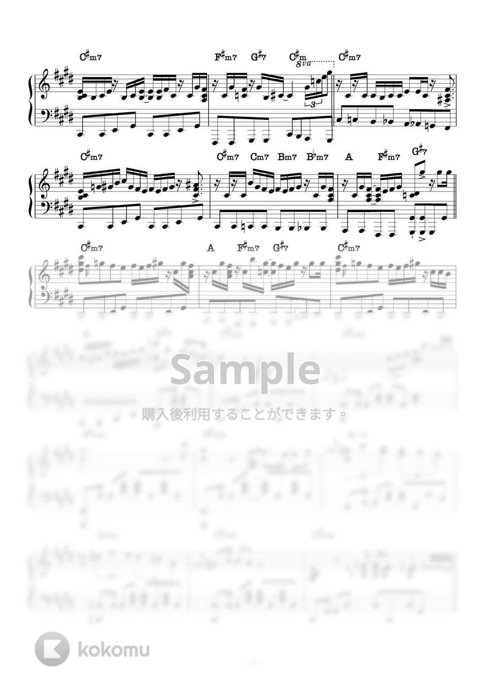 DATEKEN - ワンルーム・オール・ザット・ジャズ(One Room,All That Jazz!) (ピアノソロ/コード有/ボカロ/初音ミク) by CAFUNE-かふね-