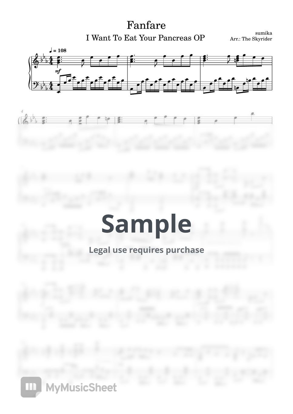 sumika-fanfare-i-want-to-eat-your-pancreas-op-sheets-by-the-skyrider