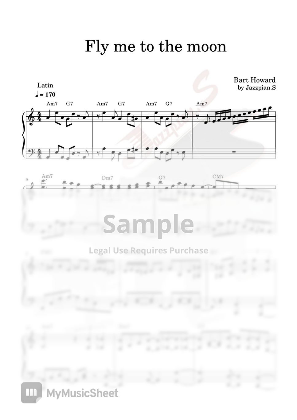 Bart Howard - Fly me to the moon (Latin jazz piano) by Jazzpian.S