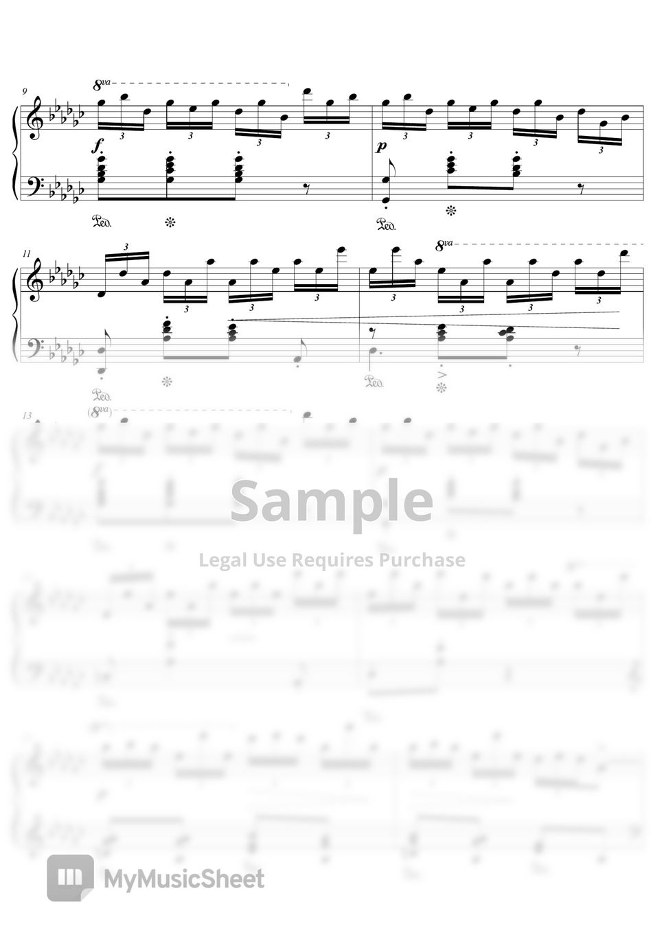 Chopin - etude op.10 no.5(플랫b이 편한 분들을 위한)