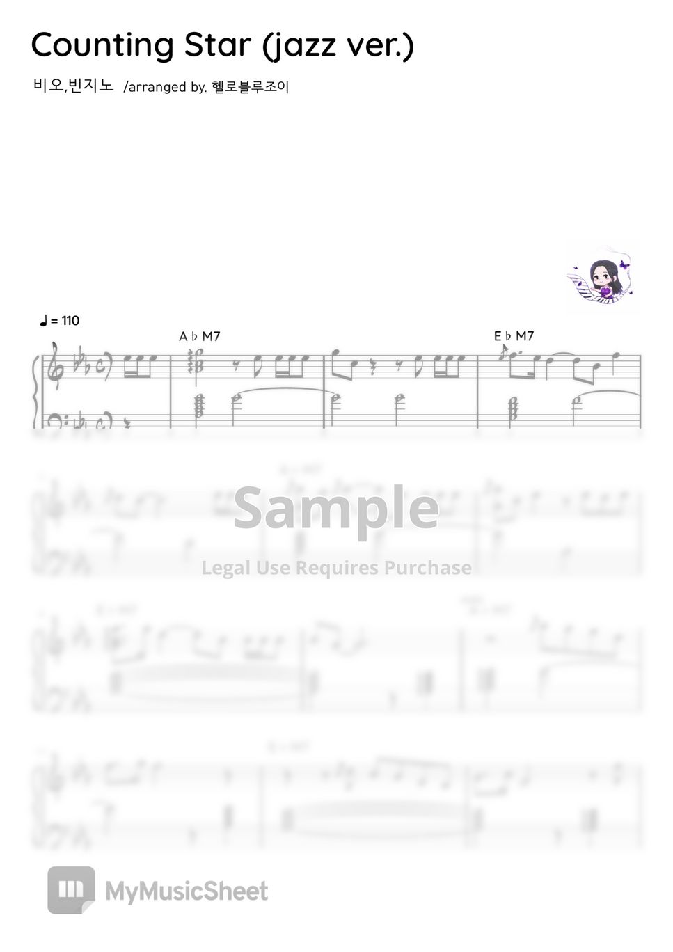 Be o counting stars jazz solo ver sheets by 