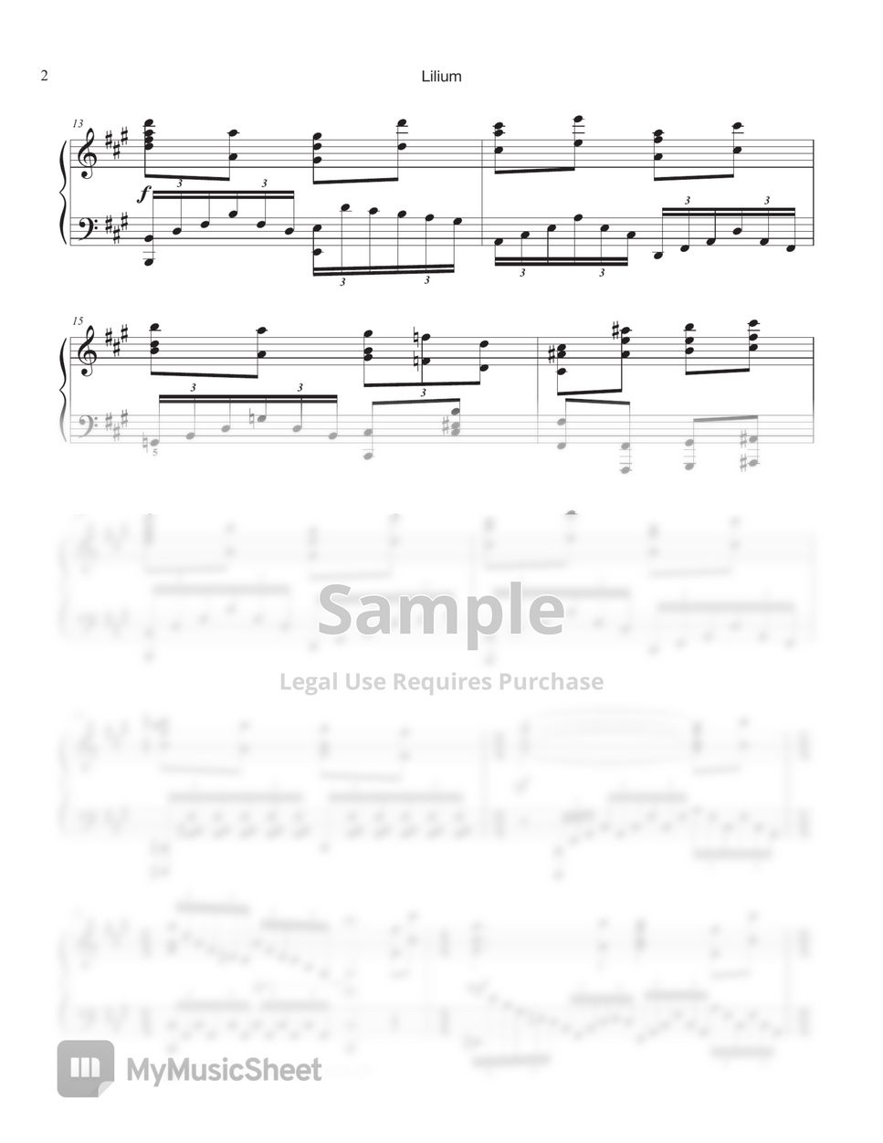 Elfen Lied (エルフェンリート) OP Lilium Partitura by Tully Piano