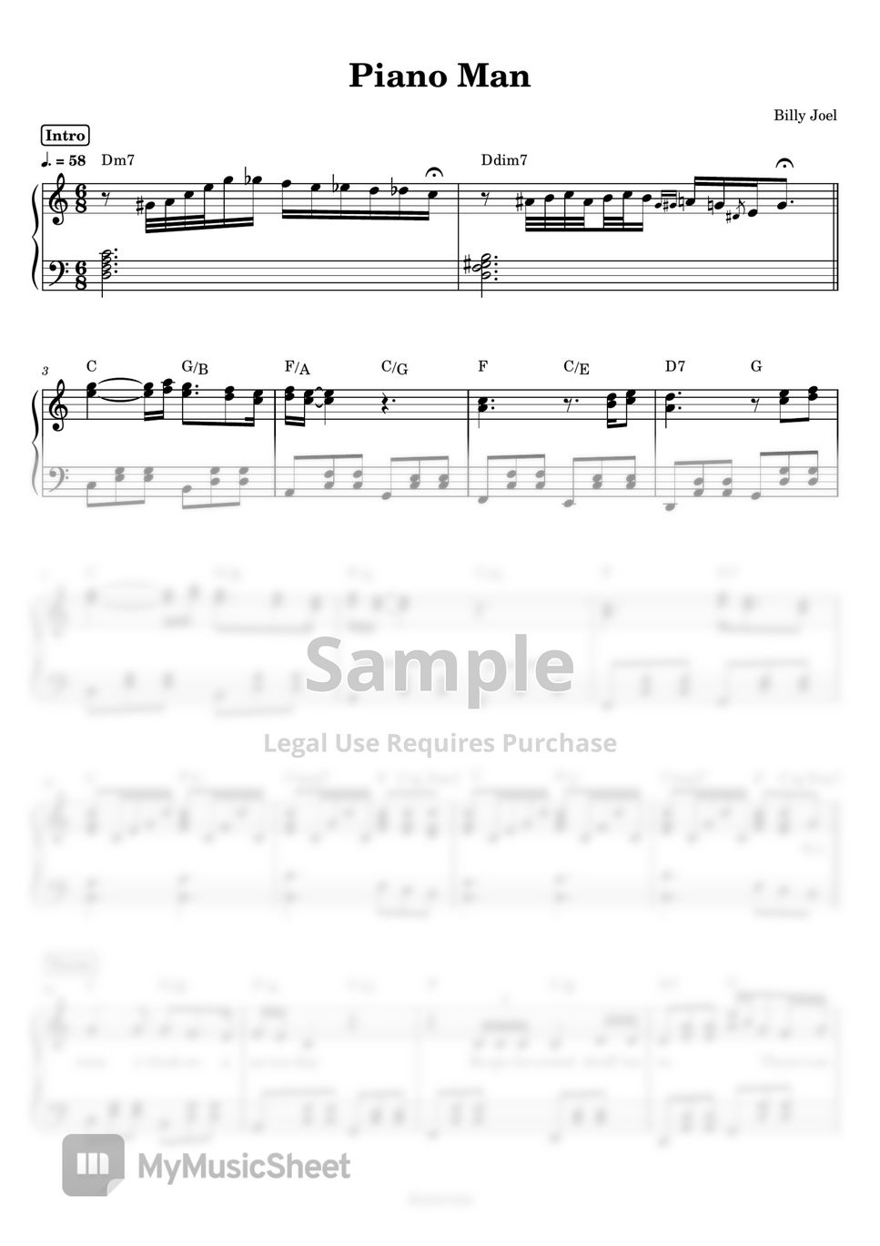 Billy Joel - Piano Man (Piano) by Anacrusa