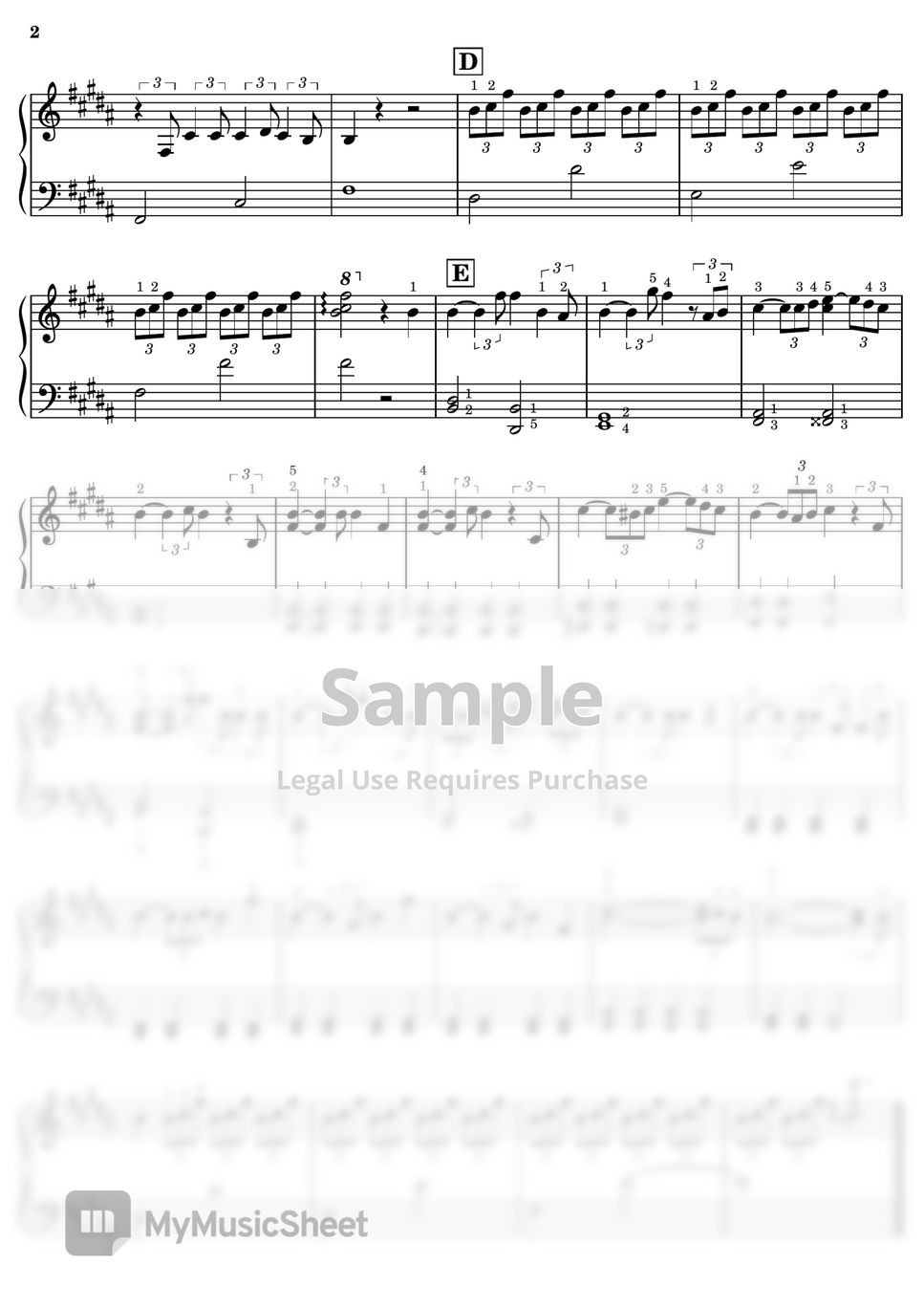 RADWIMPS - 【Easy】Sparkle from"Your Name"Makoto shinkai (Sparke Your Name Makoto Shinkai) by Piano teacher's Score