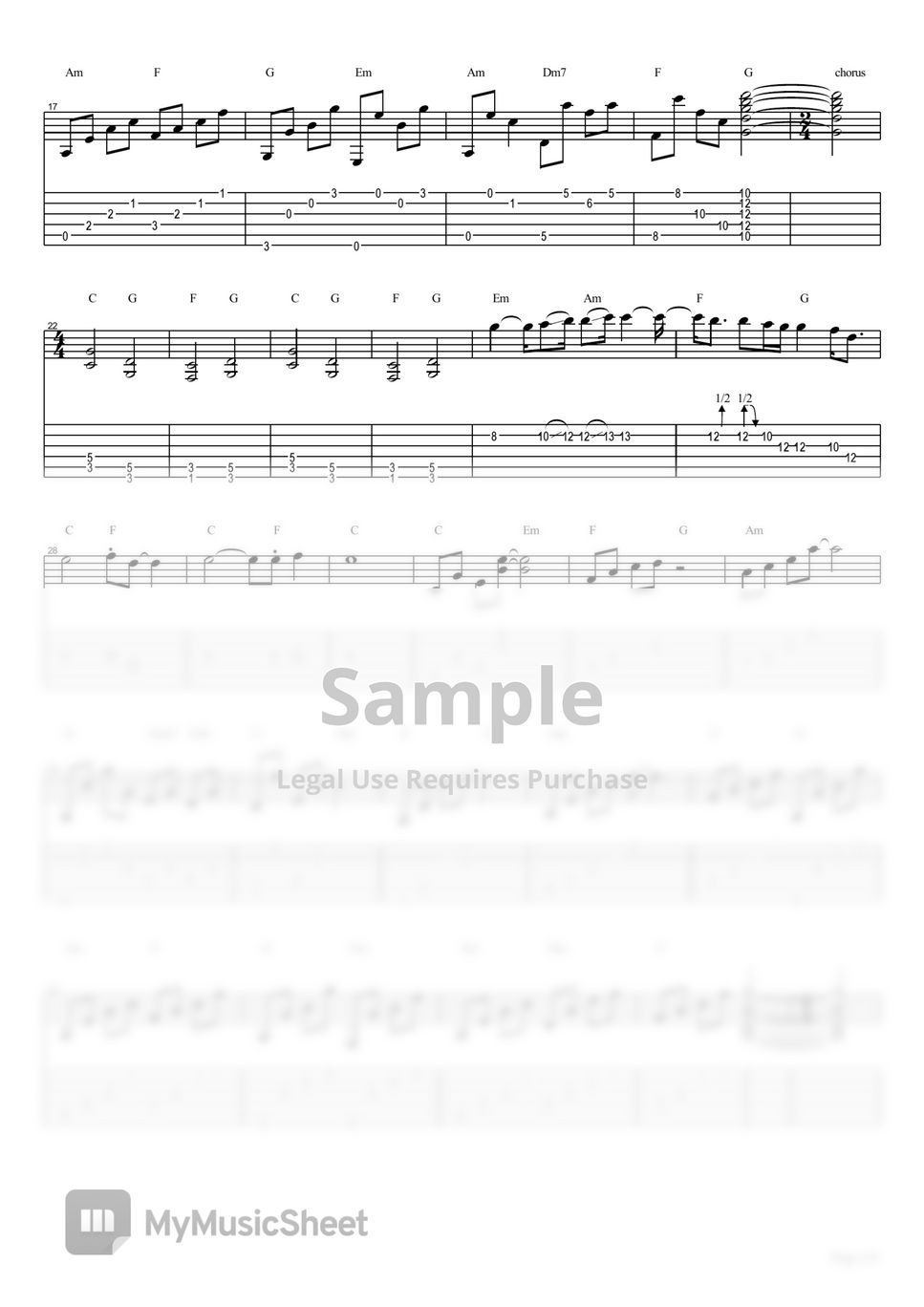  guitar tab arrange sheets by eric lo