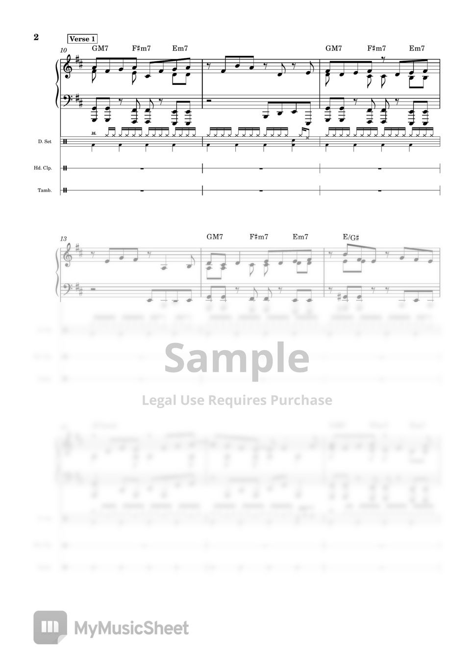 BUMP OF CHICKEN SOUVENIR (Piano + Drums Sheet Music with MIDI & MSCZ