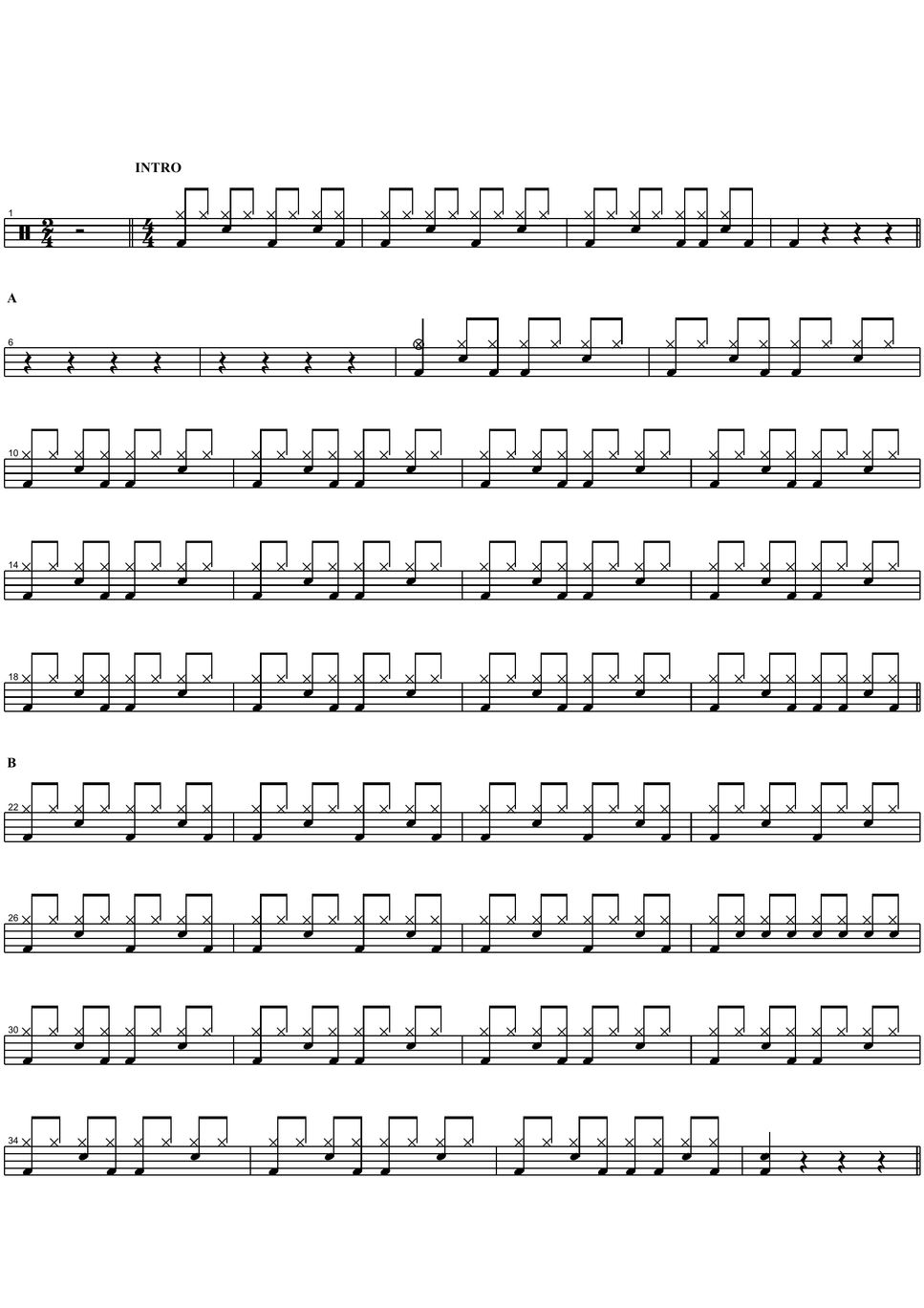 Creedence Clearwater Revival Cotton Fields 악보 by COPYDRUM