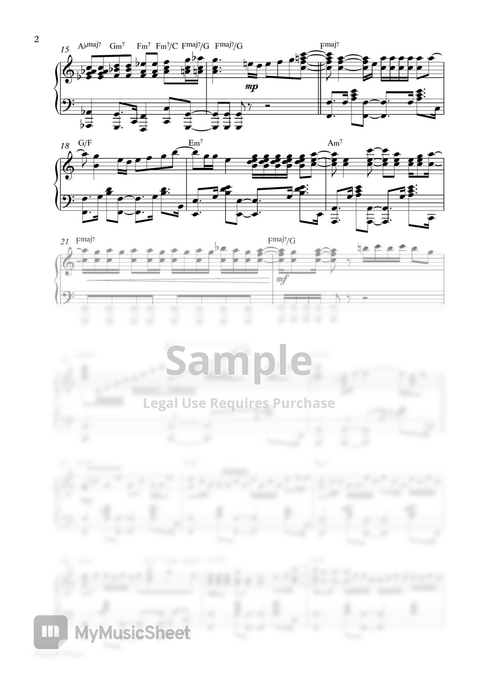 Bruno Mars, Anderson .Paak, Silk Sonic - Leave the Door Open (Piano Sheet) by Pianella Piano