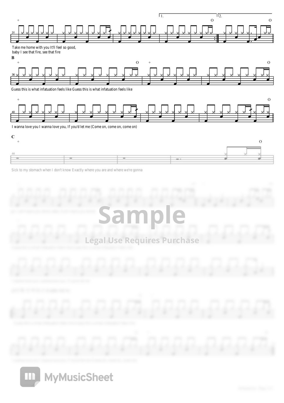 Lipstick Gypsy Infatuation Sheets by COPYDRUM