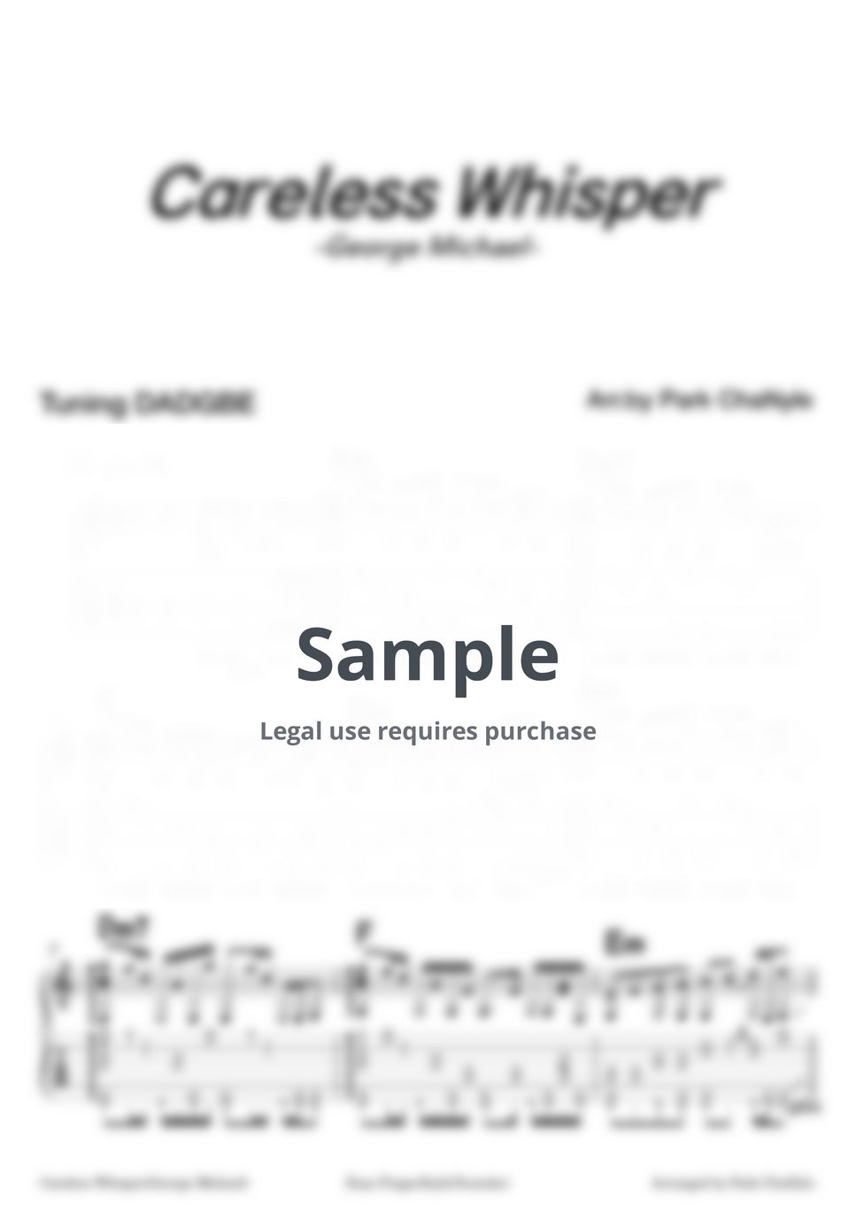 George Michael - Careless Whisper (Fingerstyle Guitar) Tab + 1staff by ...