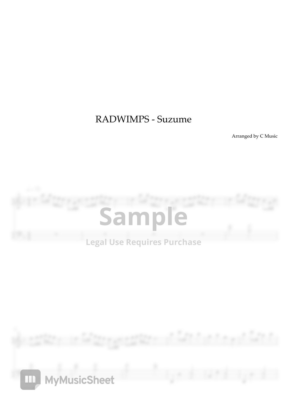 RADWIMPS  feat. Toaka - Suzume by C Music
