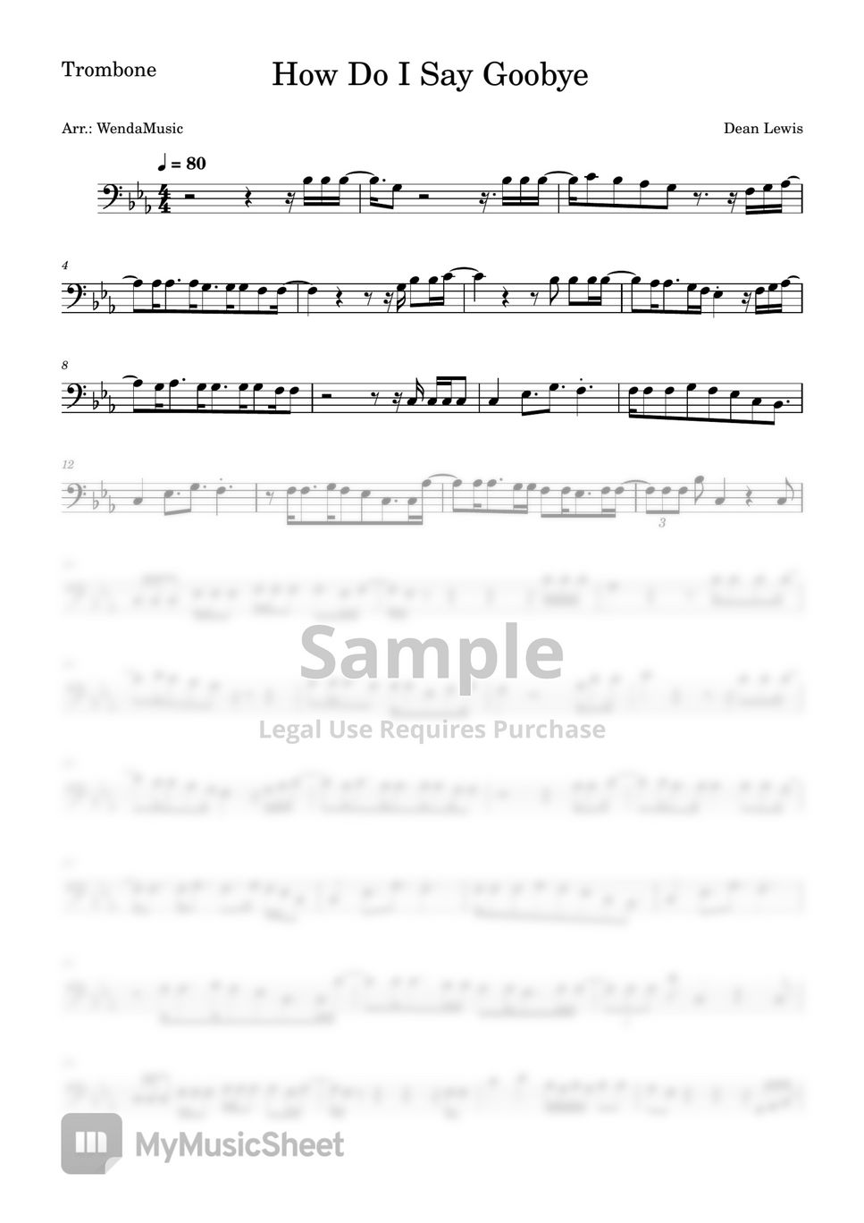 dean-lewis-how-do-i-say-goodbye-trombone-by-wendamusic