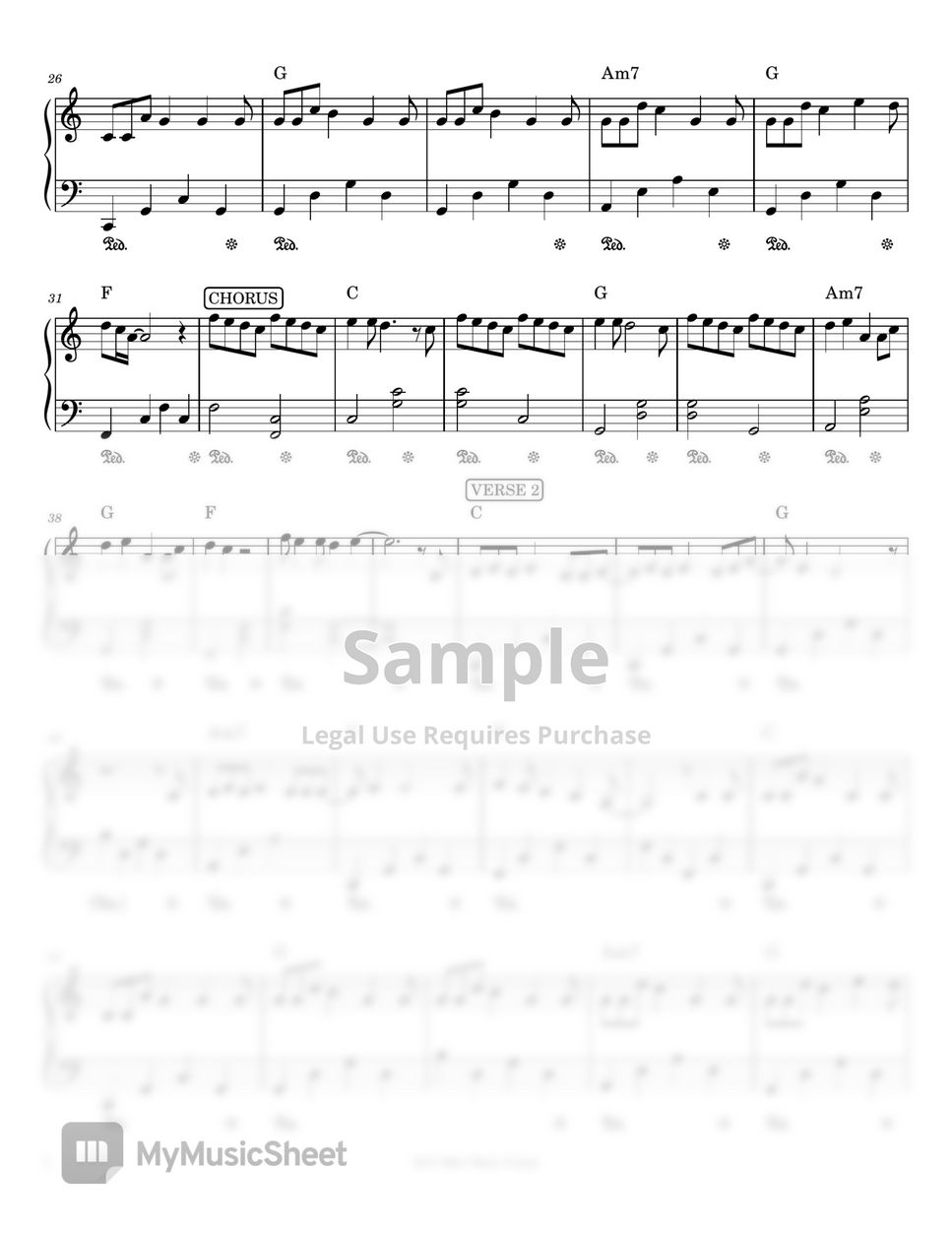 Jamie Miller - Here's Your Perfect (piano sheet music) by Mel's Music Corner