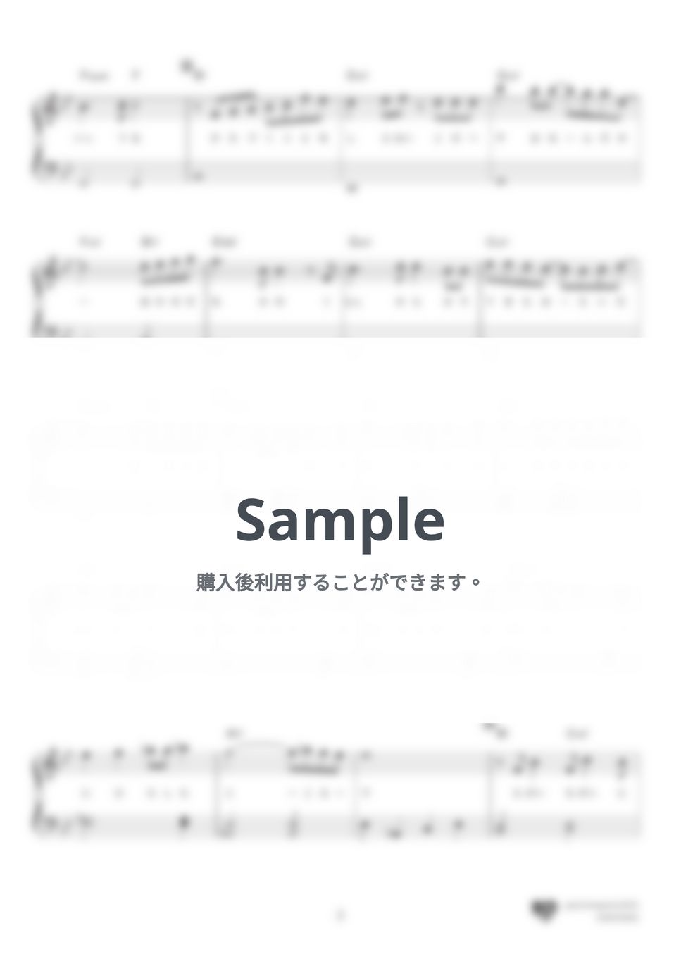 Official髭男dism - パラボラ (「カルピスウォーター」CMソング) by 楽譜仕事人_高橋美夕己