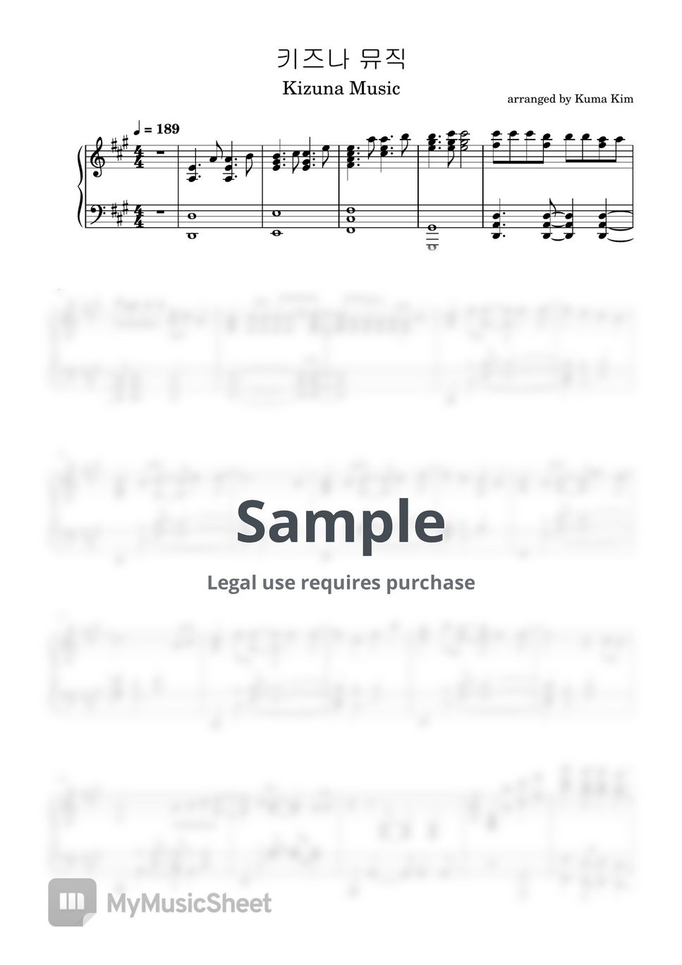 뱅드림 - 키즈나 뮤직 (キズナミュージック♪) (Kizuna Music arranged by Kuma Kim) by Kuma Kim
