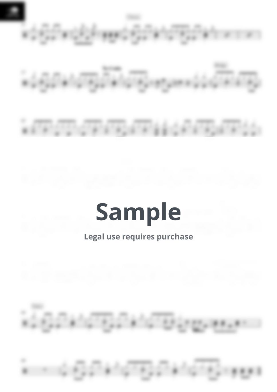 Def Leppard - Animal by Drum Transcription: Drum Sheet MX