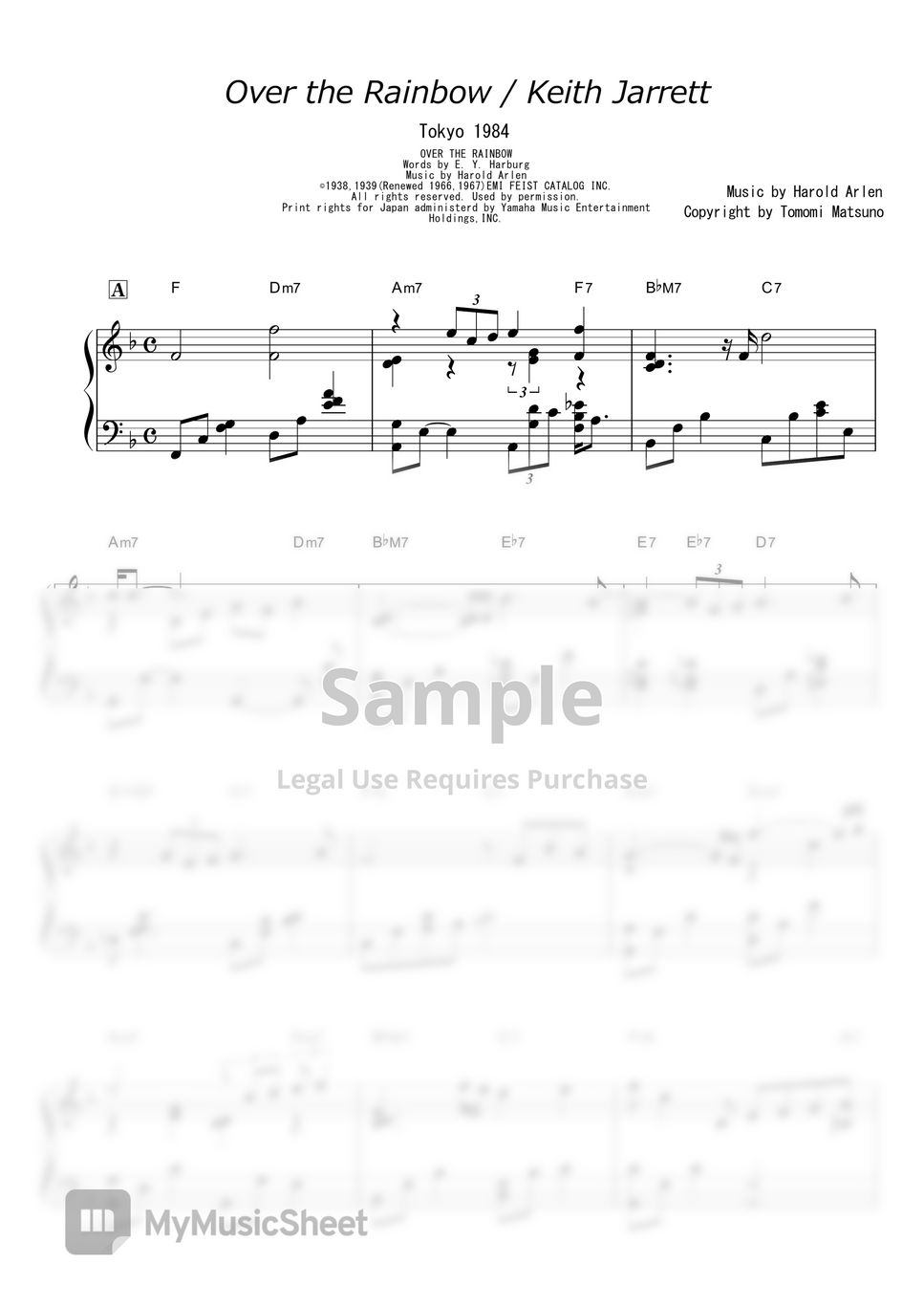 楽譜 キース・ジャレット