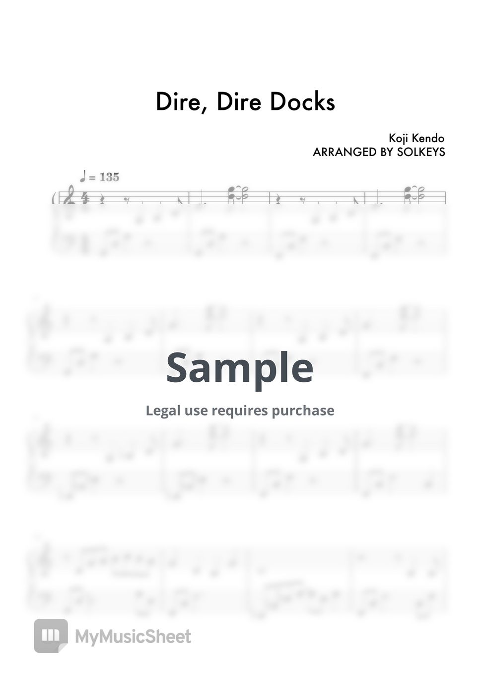 Koji Kendo Dire, Dire Docks Sheets by SolKeys
