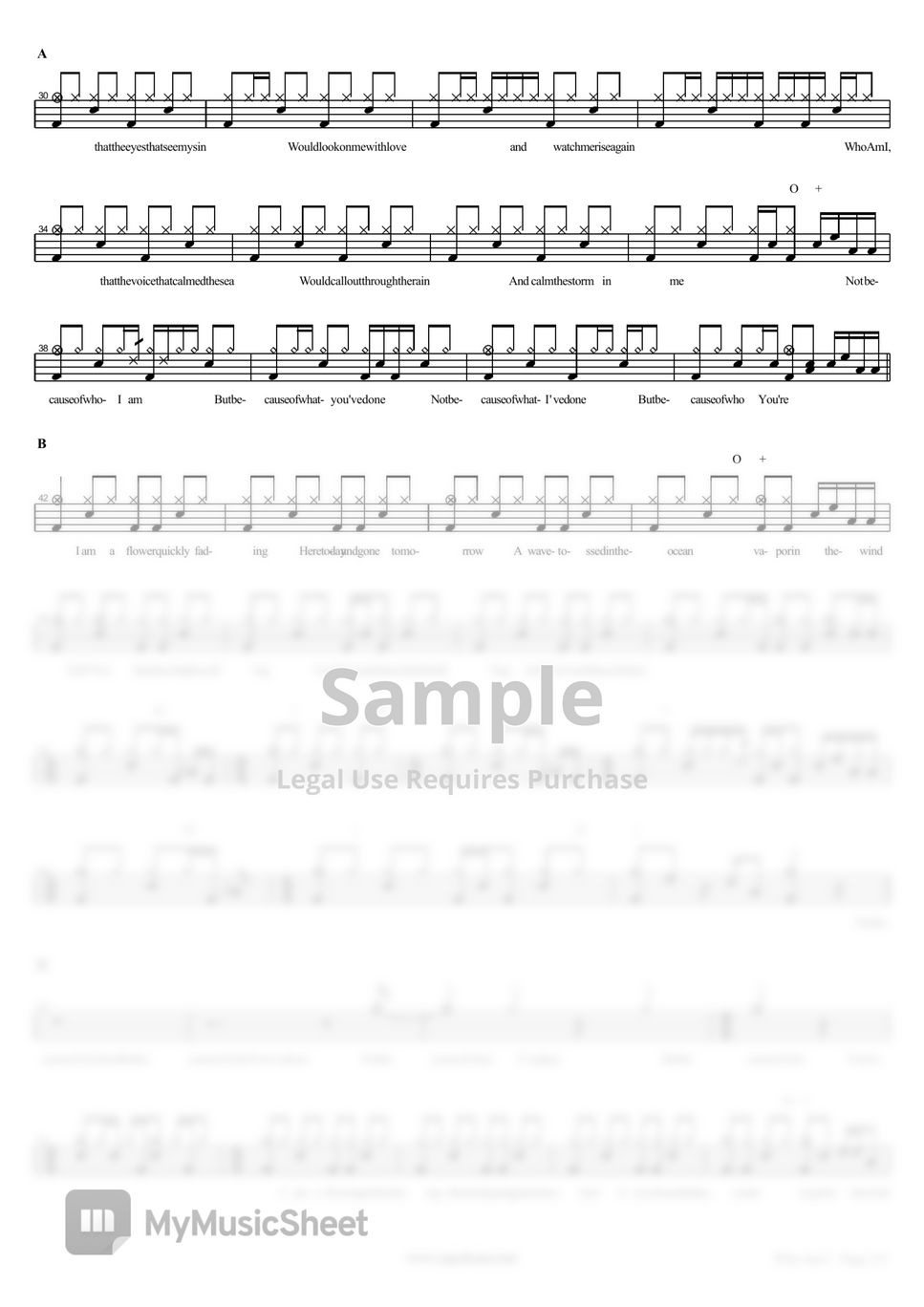 Casting crowns who am i sheets by copydrum