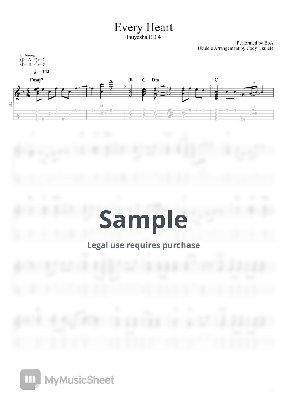 BOA - Every Heart by Cody Ukulele