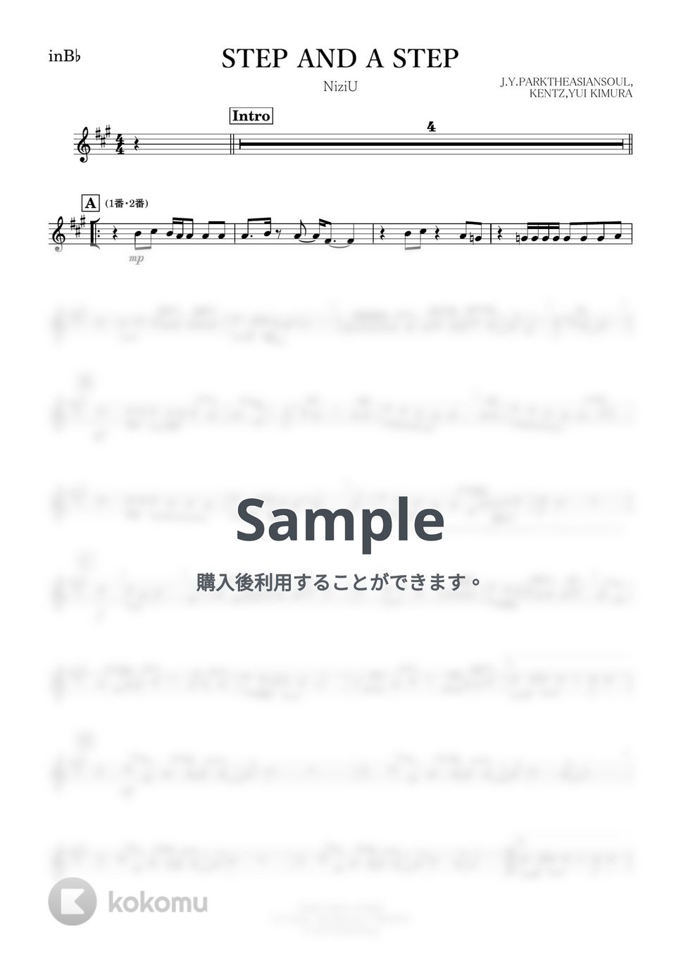 NiziU - Step and a step (B♭) by kanamusic