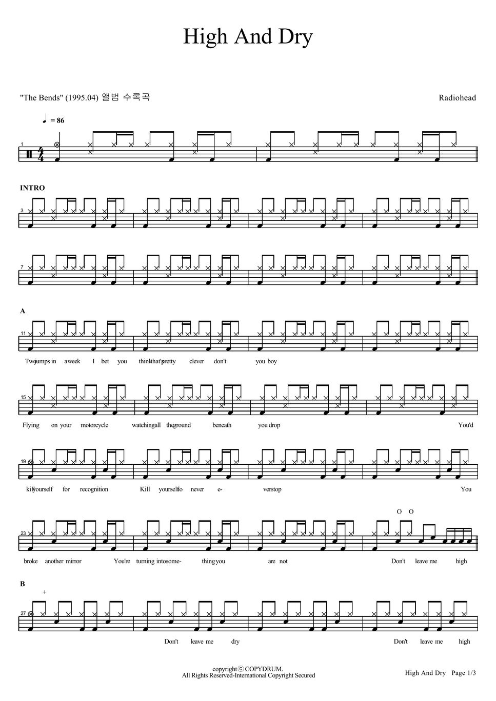 radiohead-high-and-dry-sheets-by-copydrum