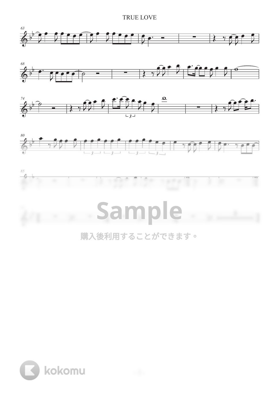 藤井フミヤ - TRUE LOVE (in E♭) by HiRO Sax