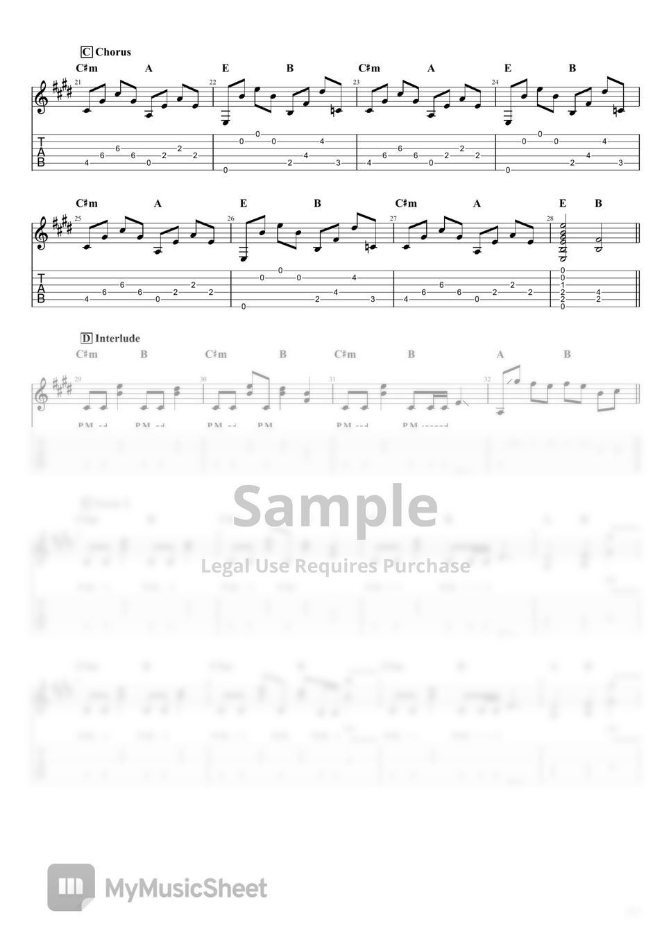 Skid Row 18 And Life Tab + Partition à une seule portée by Jo Hwan