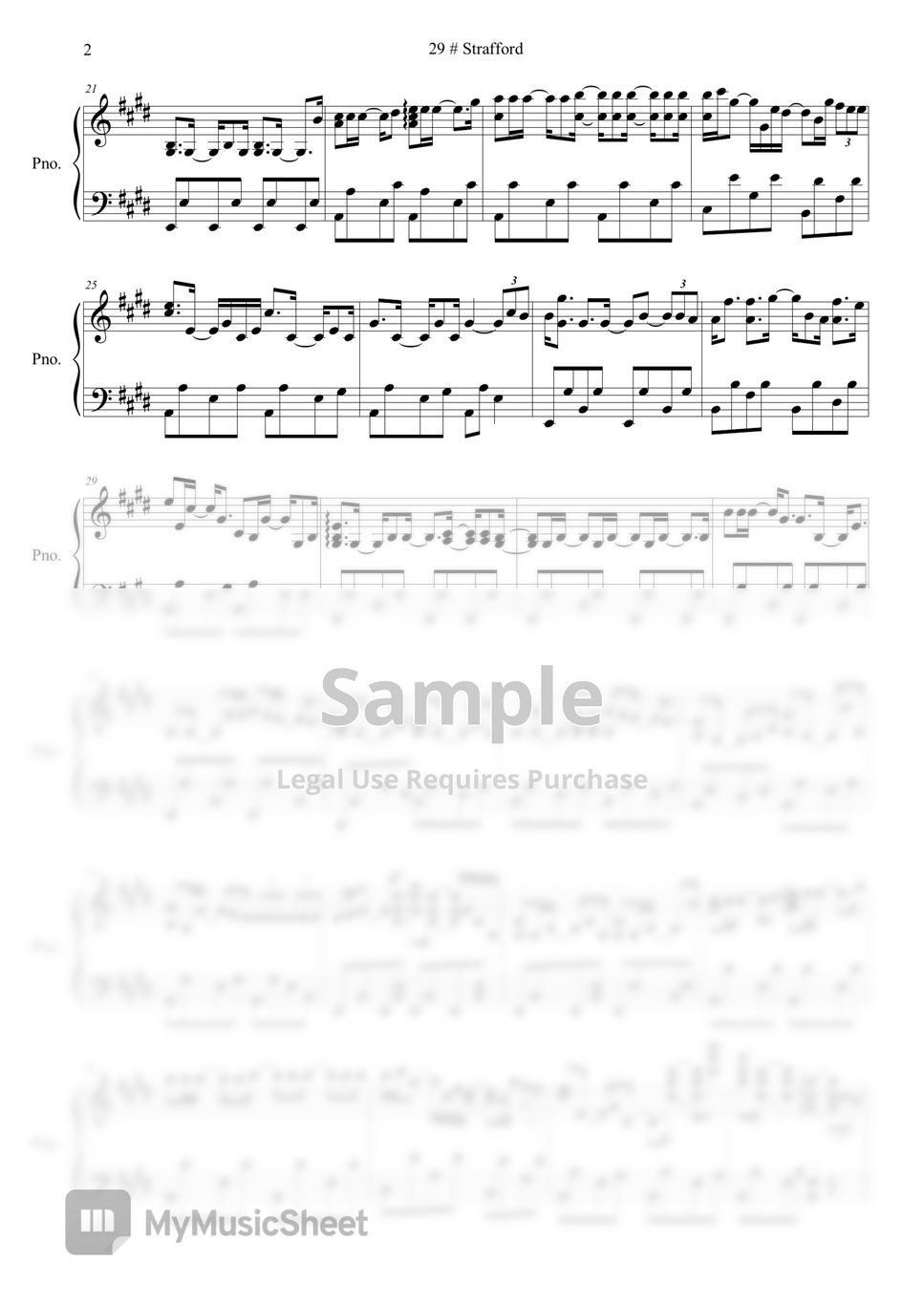 Bon Iver 29 Strafford 악보 by TaeHyun Taylor Lee