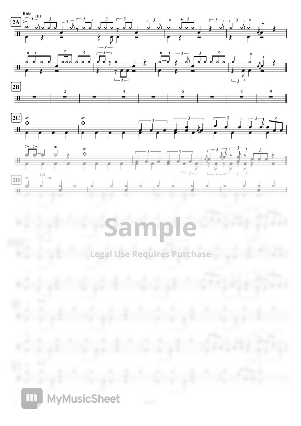 Official髭男dism - Subtitle (TVドラマ「silent」主題歌) by Cookai's J-pop Drum sheet music!!!