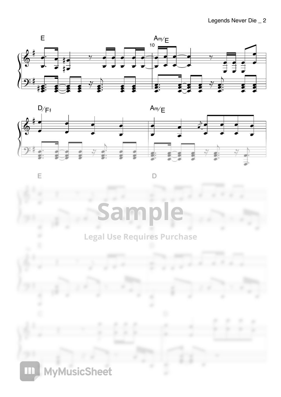 Legends Never Die – League of Legends [With All Instruments] Sheet