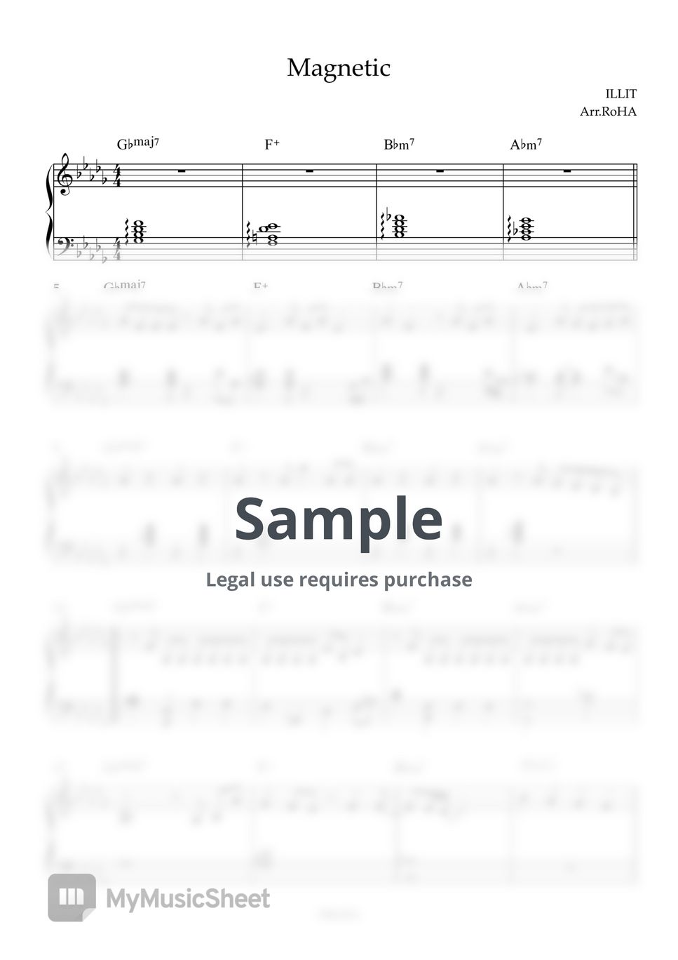 ILLIT - Magnetic (Piano cover) Sheets by RoHA
