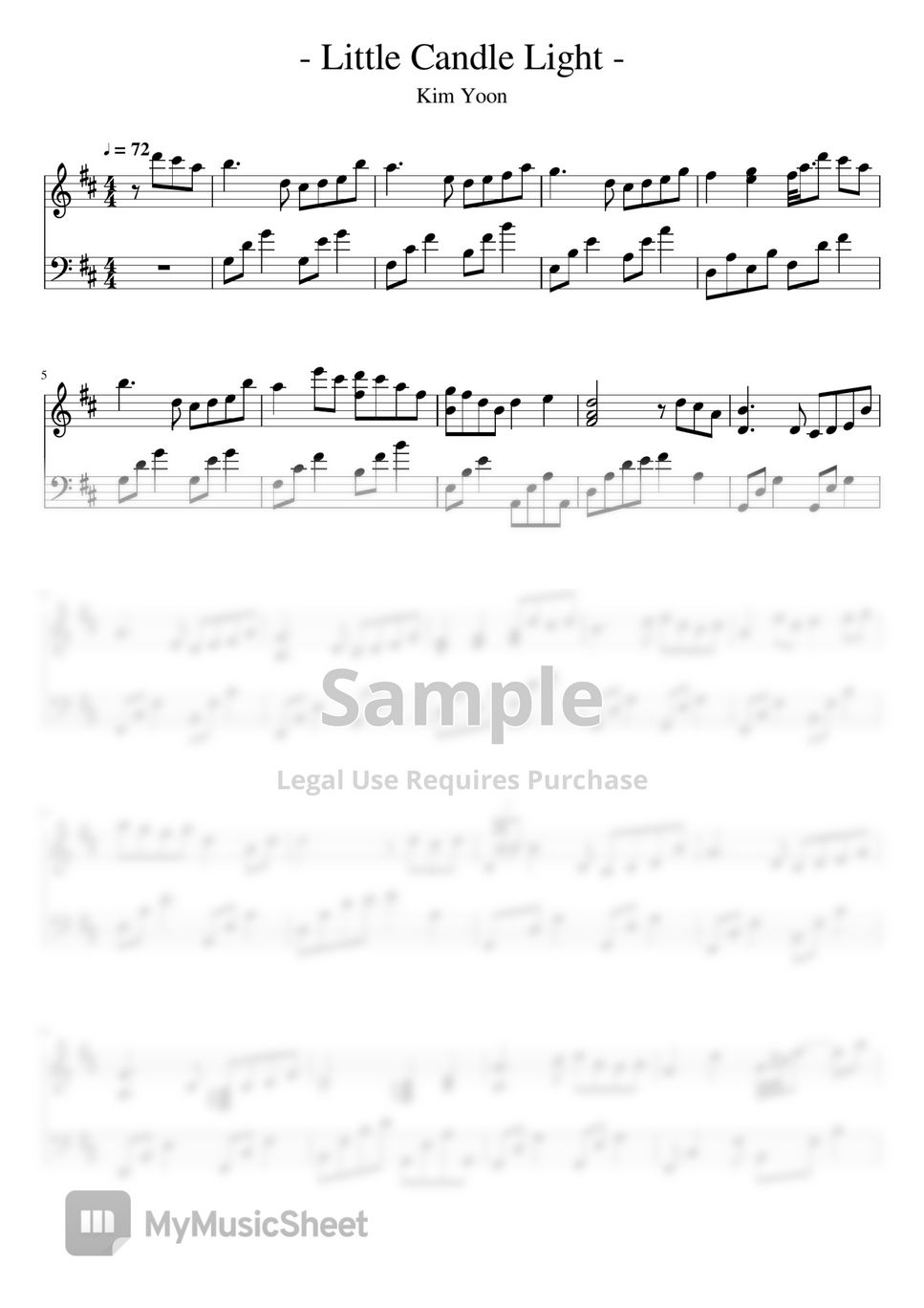 Kim Yoon Little Candle Light Hoja