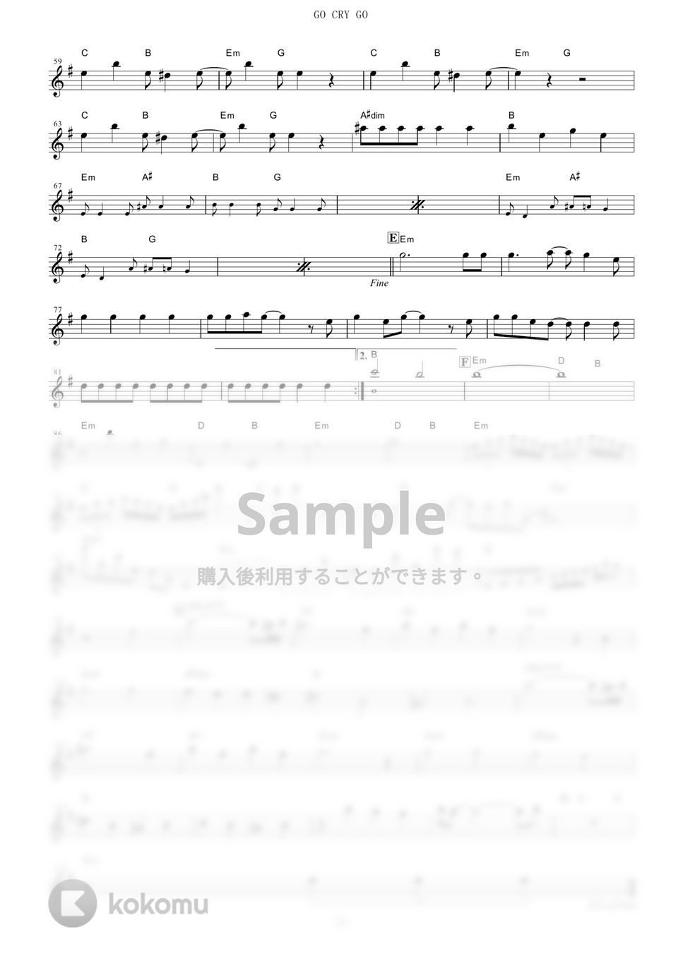 OxT - GO CRY GO (『オーバーロードII』 / in Bb) by muta-sax