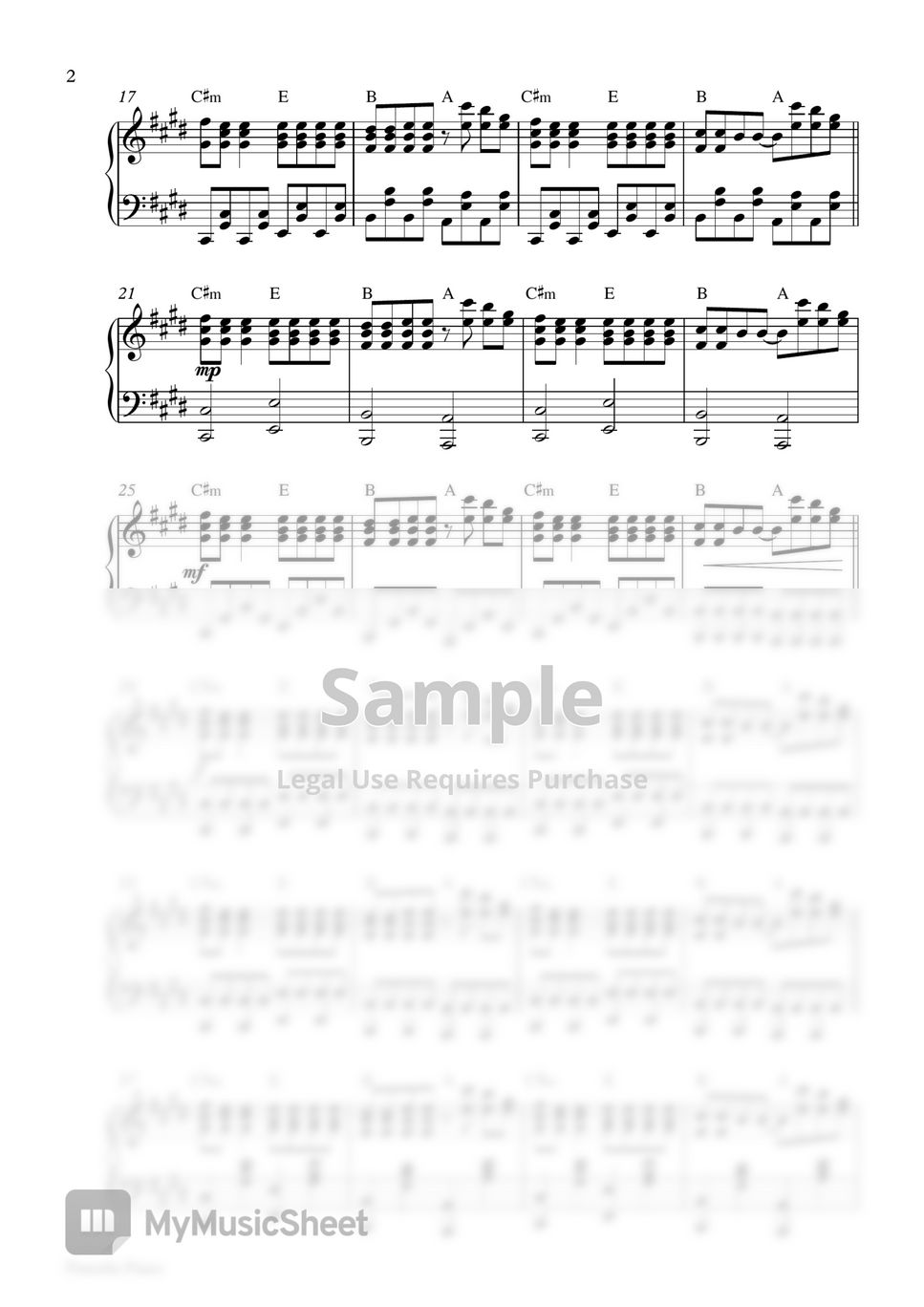 Avicii - Levels (Piano Sheet) by Pianella Piano