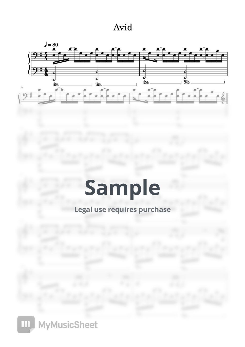 86 - Avid ピアノ楽譜PDF | 澤野弘之 | mymusic5