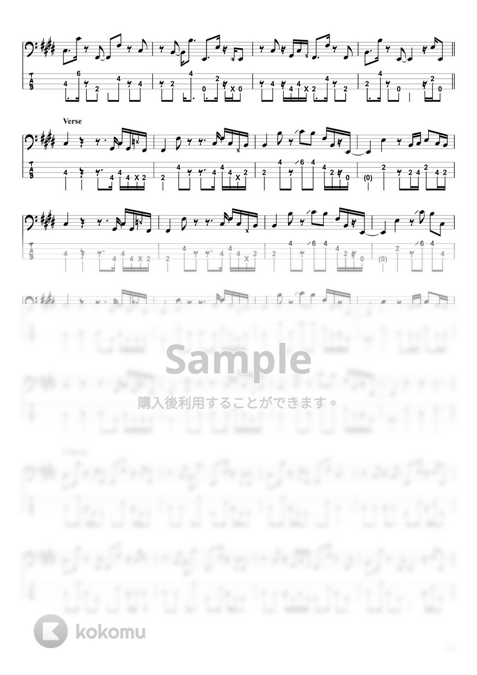 防弾少年団(BTS) - Dynamite (ベースTAB譜 / 4弦ベース対応) by swbass