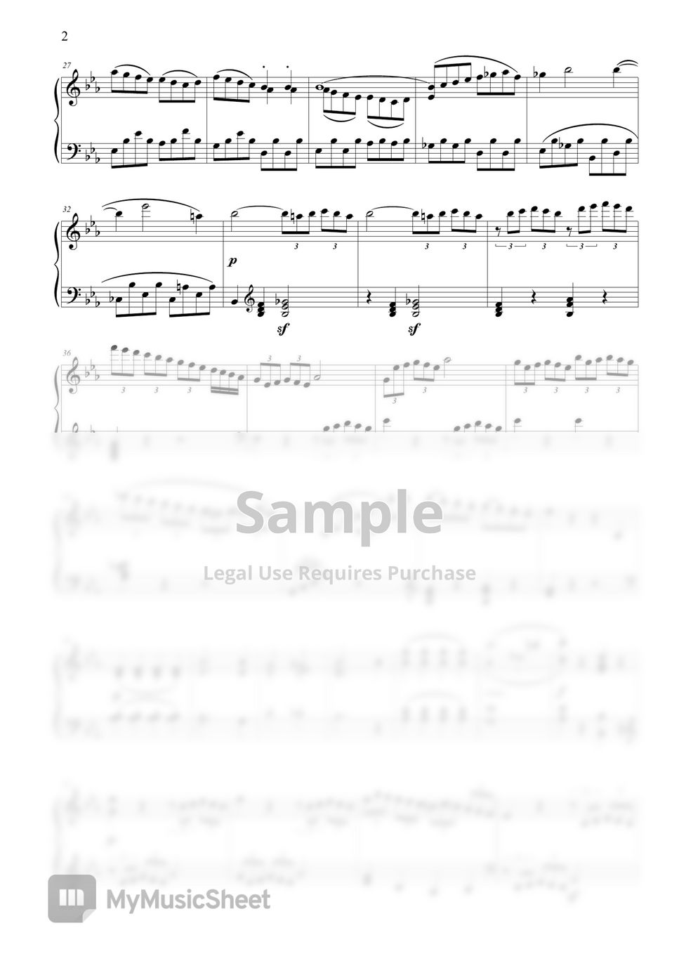 L V Beethoven Pathetique Beethoven 3rd Movement Piano Sheet Music For 