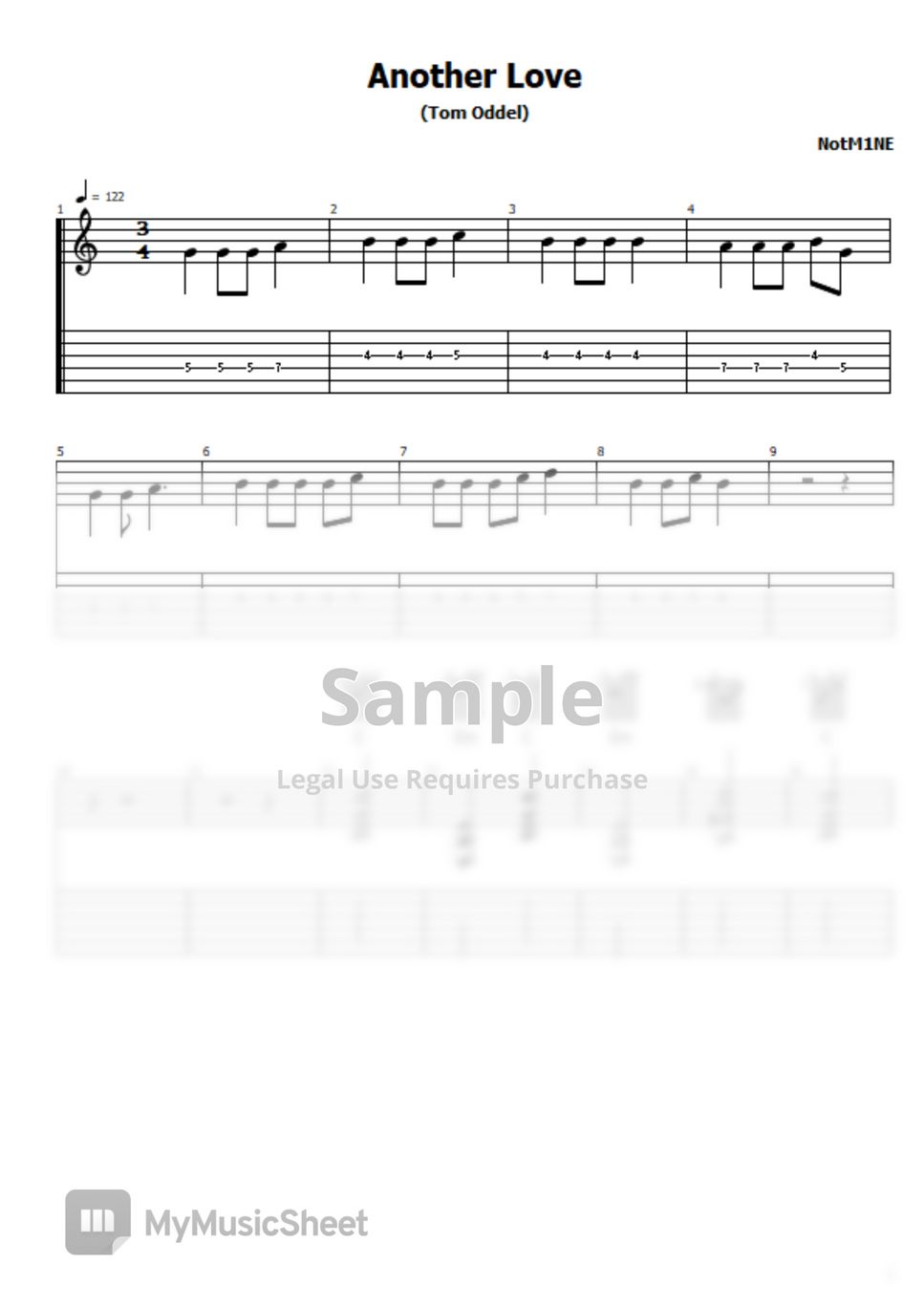 Another love – Tom Odell Another Love-Duo Clarinetto e Chitarra Sheet music  for Guitar, Clarinet other (Mixed Duet)