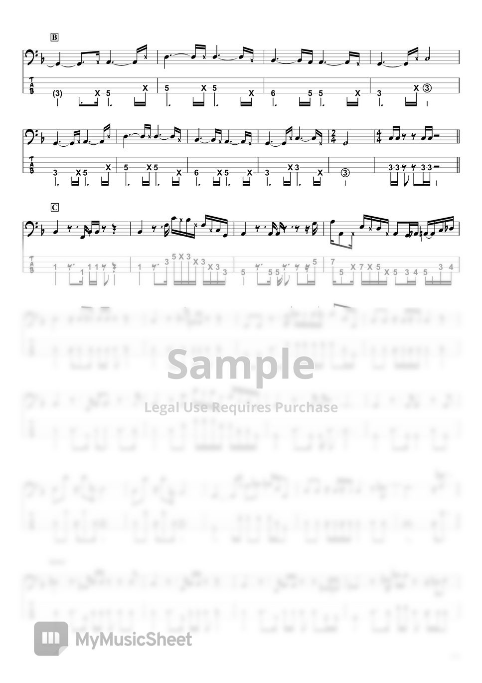 miki matsubara - stay with me (BassTAB 4strings) by swbass