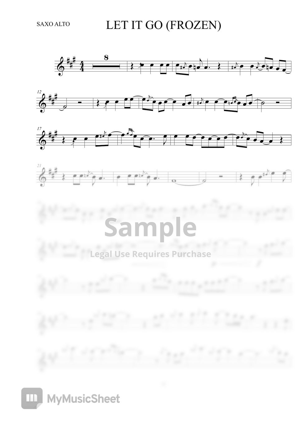 Let it go Let it go (Alto Sax) Sheets by Ismael Dorado